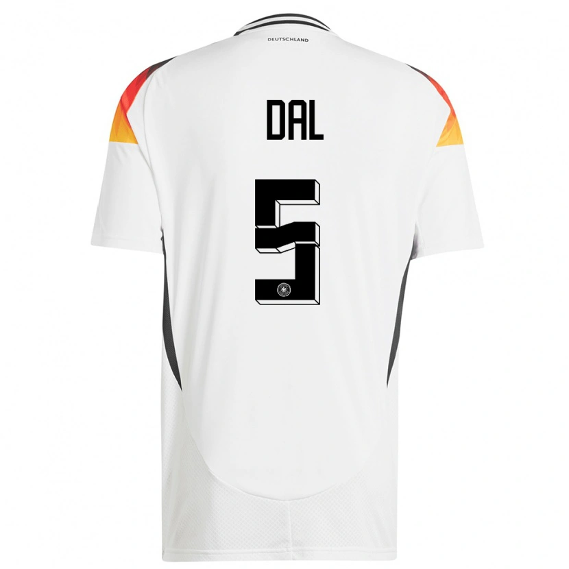 Danxen Femme Maillot Allemagne Maxim Dal #5 Blanc Tenues Domicile 24-26 T-Shirt