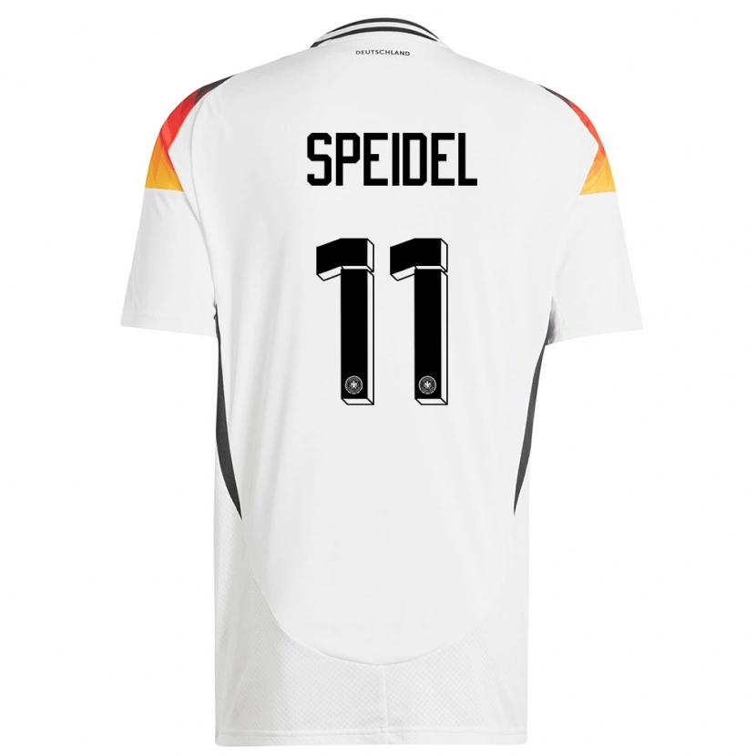 Danxen Femme Maillot Allemagne Kian Speidel #11 Blanc Tenues Domicile 24-26 T-Shirt