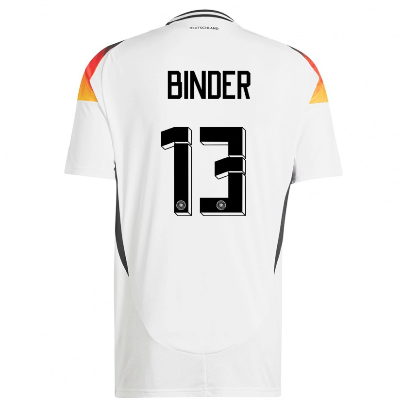 Danxen Femme Maillot Allemagne Tim Binder #13 Blanc Tenues Domicile 24-26 T-Shirt