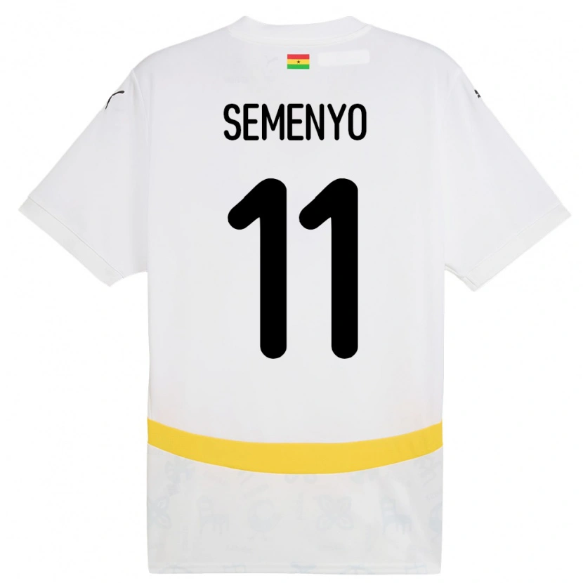 Danxen Femme Maillot Ghana Antoine Semenyo #11 Blanc Tenues Domicile 24-26 T-Shirt