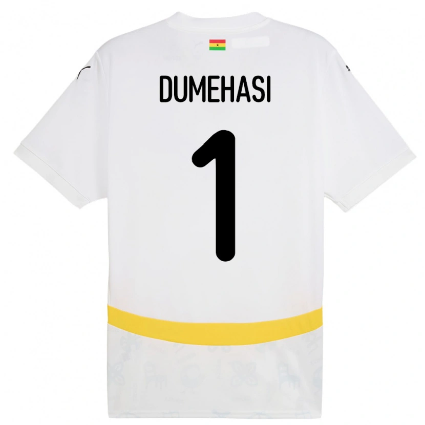 Danxen Femme Maillot Ghana Fafali Dumehasi #1 Blanc Tenues Domicile 24-26 T-Shirt