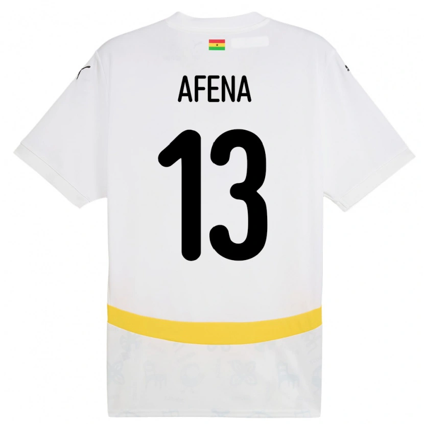 Danxen Femme Maillot Ghana Felix Afena-Gyan #13 Blanc Tenues Domicile 24-26 T-Shirt