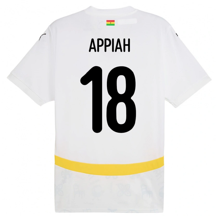 Danxen Femme Maillot Ghana Veronica Appiah #18 Blanc Tenues Domicile 24-26 T-Shirt