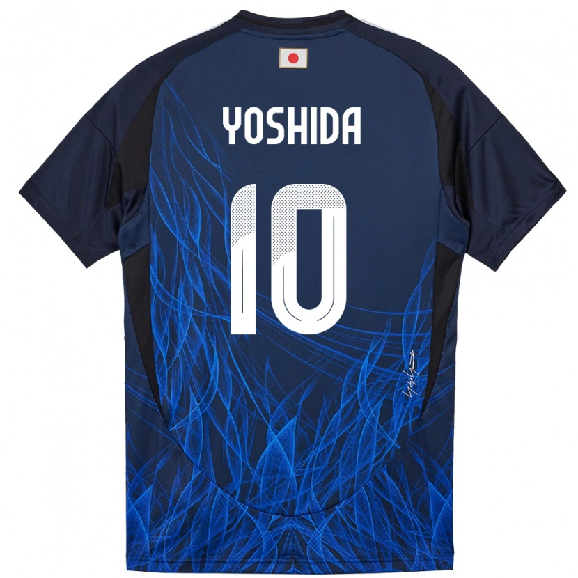 Danxen Femme Maillot Japon Minato Yoshida #10 Bleu Foncé Tenues Domicile 24-26 T-Shirt