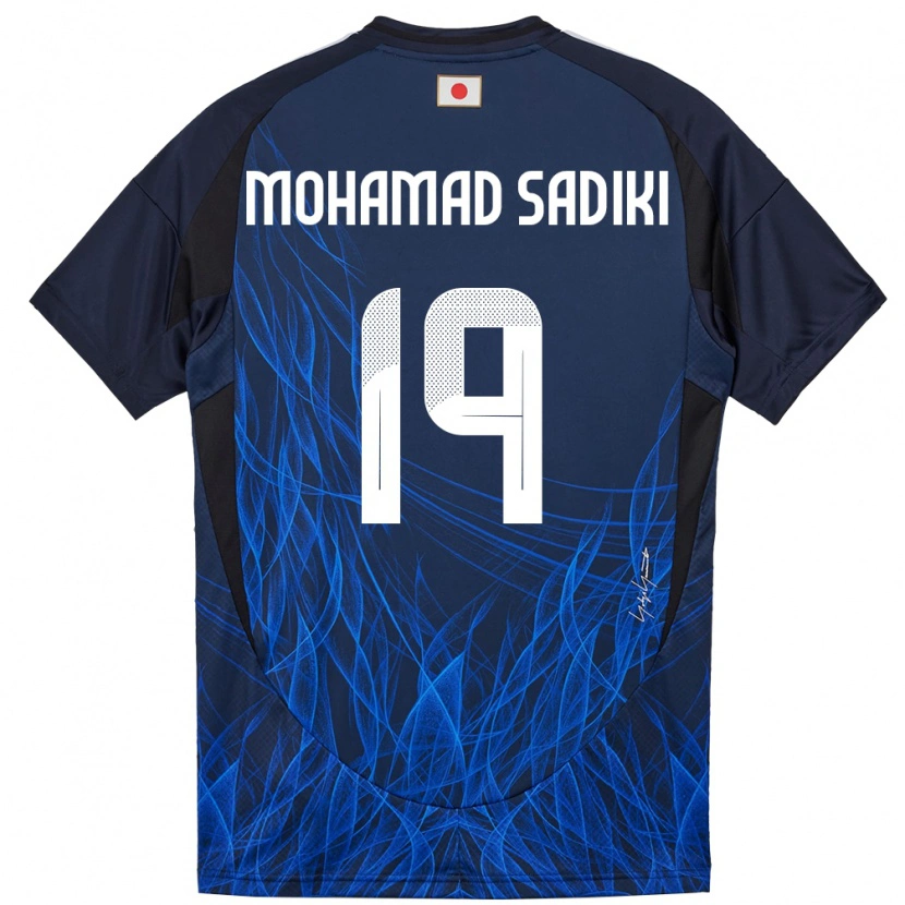 Danxen Femme Maillot Japon Mohamad Sadiki Wade #19 Bleu Foncé Tenues Domicile 24-26 T-Shirt