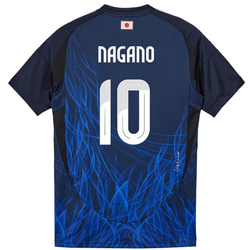 Danxen Femme Maillot Japon Fuka Nagano #10 Bleu Foncé Tenues Domicile 24-26 T-Shirt