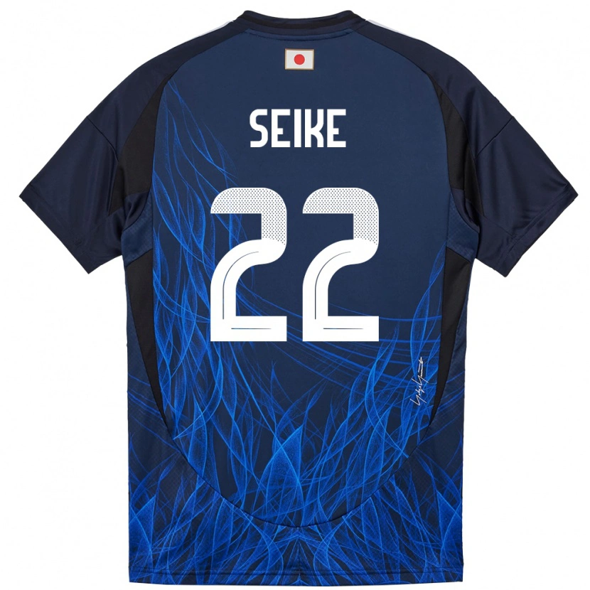 Danxen Femme Maillot Japon Kiko Seike #22 Bleu Foncé Tenues Domicile 24-26 T-Shirt