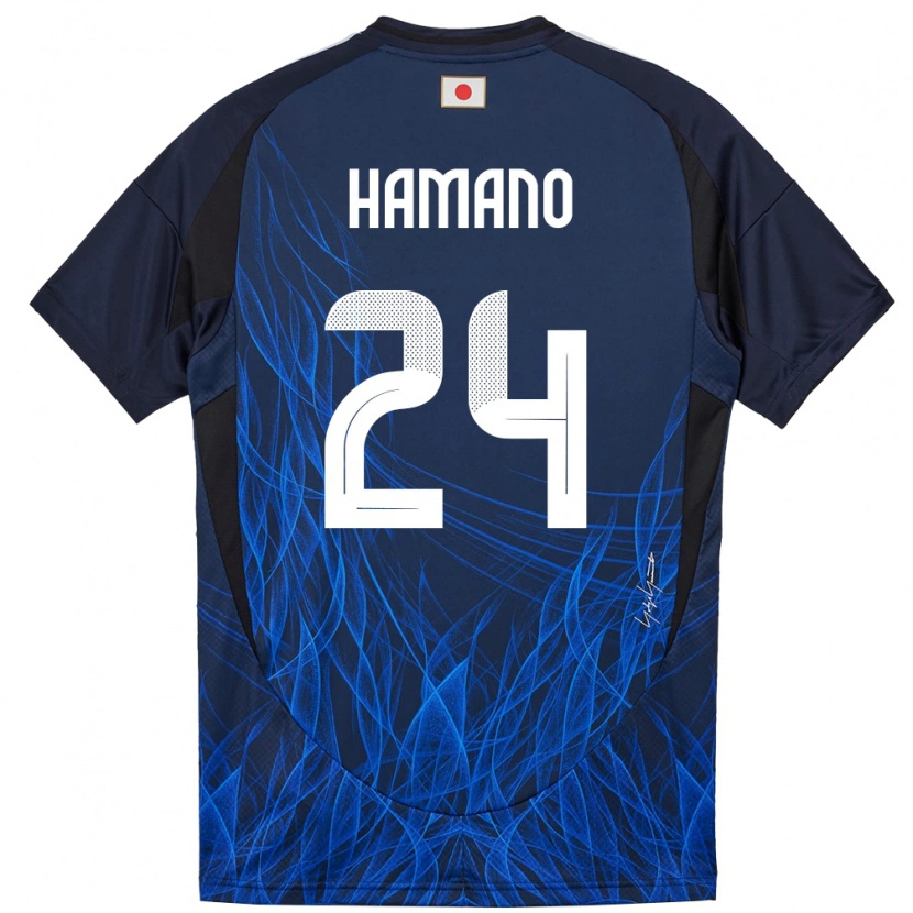 Danxen Femme Maillot Japon Maika Hamano #24 Bleu Foncé Tenues Domicile 24-26 T-Shirt
