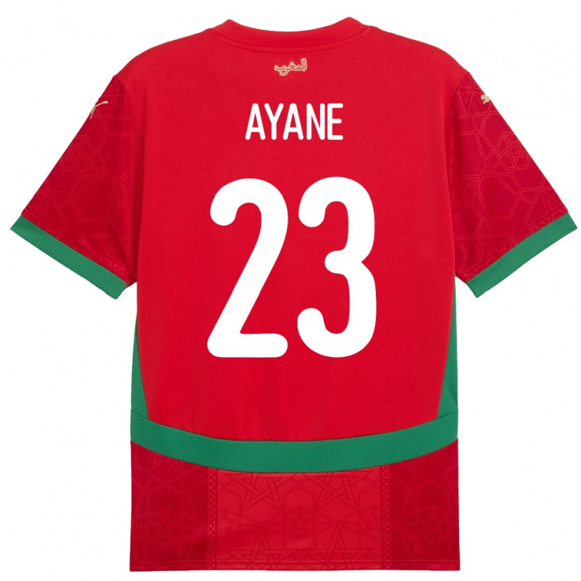 Danxen Femme Maillot Maroc Rosella Ayane #23 Rouge Tenues Domicile 24-26 T-Shirt