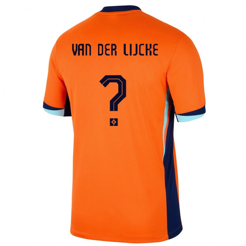 Danxen Femme Maillot Pays-Bas Donny Van Der Lijcke #0 Orange Tenues Domicile 24-26 T-Shirt