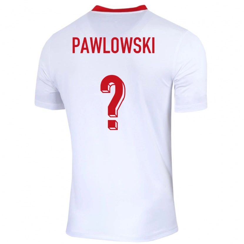 Danxen Femme Maillot Pologne Michal Pawlowski #0 Blanc Tenues Domicile 24-26 T-Shirt