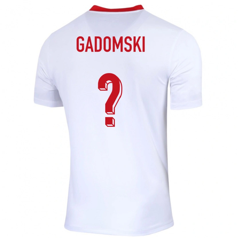 Danxen Femme Maillot Pologne Franciszek Gadomski #0 Blanc Tenues Domicile 24-26 T-Shirt