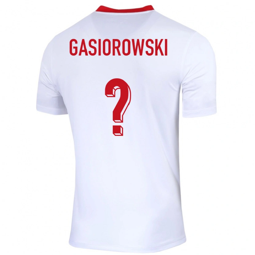 Danxen Femme Maillot Pologne Marko Gasiorowski #0 Blanc Tenues Domicile 24-26 T-Shirt