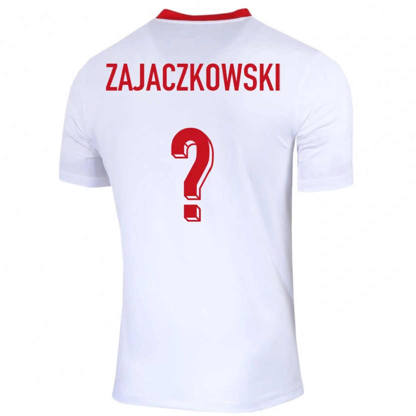 Danxen Femme Maillot Pologne Lukasz Zajaczkowski #0 Blanc Tenues Domicile 24-26 T-Shirt