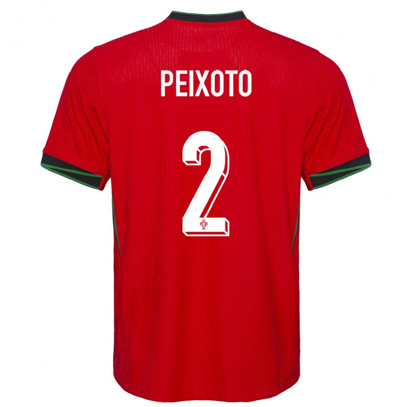 Danxen Femme Maillot Portugal Guilherme Peixoto #2 Rouge Tenues Domicile 24-26 T-Shirt