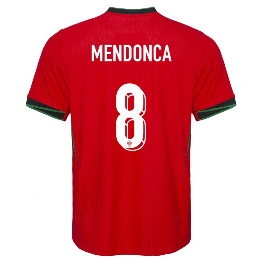 Danxen Femme Maillot Portugal Manuel Mendonça #8 Rouge Tenues Domicile 24-26 T-Shirt