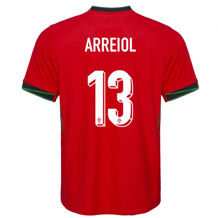 Danxen Femme Maillot Portugal Henrique Arreiol #13 Rouge Tenues Domicile 24-26 T-Shirt