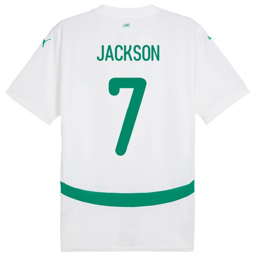 Danxen Femme Maillot Sénégal Nicolas Jackson #7 Blanc Tenues Domicile 24-26 T-Shirt