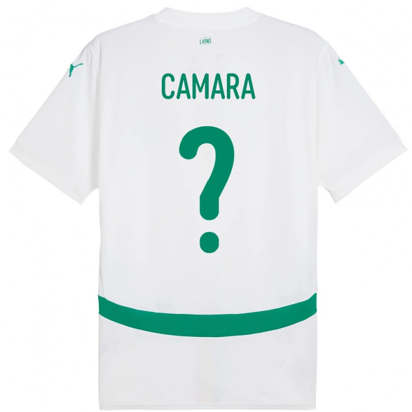 Danxen Femme Maillot Sénégal Famara Camara #0 Blanc Tenues Domicile 24-26 T-Shirt