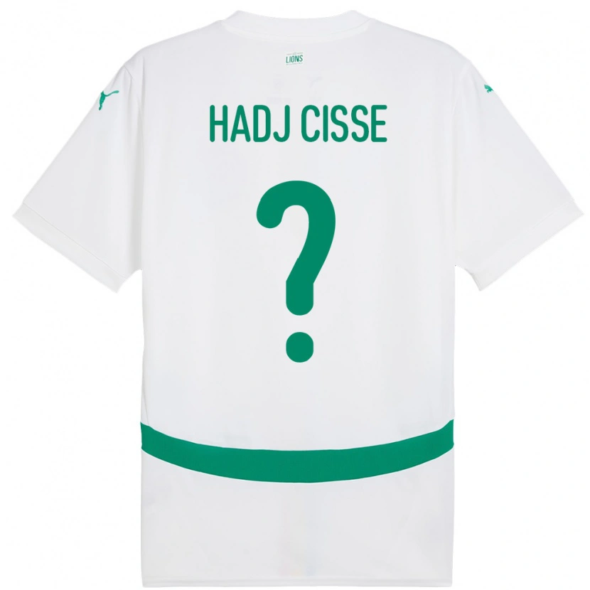 Danxen Femme Maillot Sénégal El Hadj Cisse #0 Blanc Tenues Domicile 24-26 T-Shirt