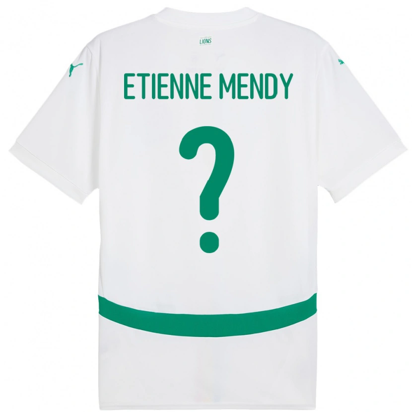 Danxen Femme Maillot Sénégal Etienne Mendy #0 Blanc Tenues Domicile 24-26 T-Shirt