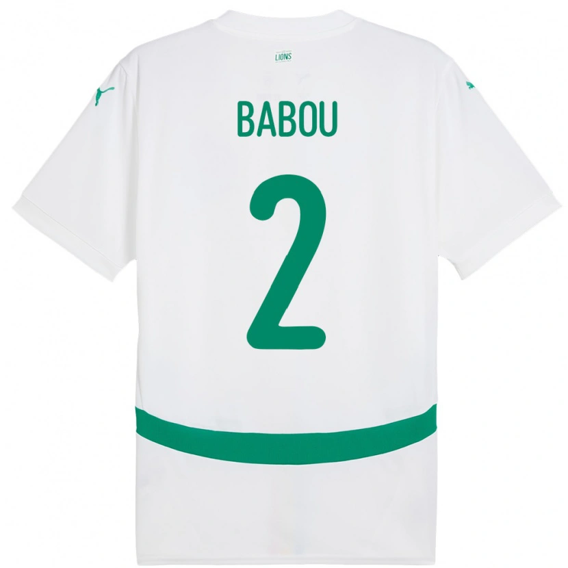 Danxen Femme Maillot Sénégal Marieme Babou #2 Blanc Tenues Domicile 24-26 T-Shirt