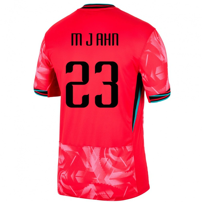 Danxen Femme Maillot Corée Du Sud Jae-Min Ahn #23 Rouge Tenues Domicile 24-26 T-Shirt