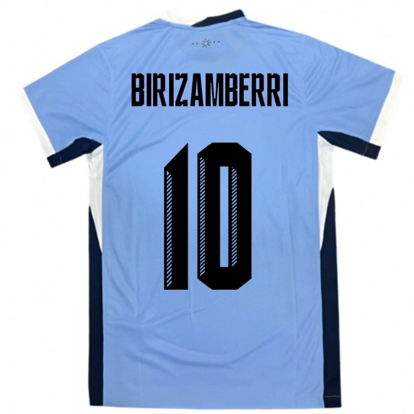 Danxen Femme Maillot Uruguay Carolina Birizamberri #10 Blanc Noir Tenues Domicile 24-26 T-Shirt