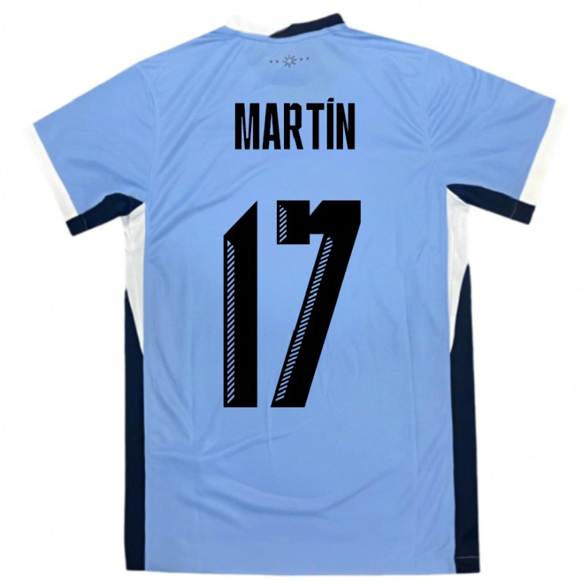Danxen Femme Maillot Uruguay Juan Martin #17 Blanc Noir Tenues Domicile 24-26 T-Shirt