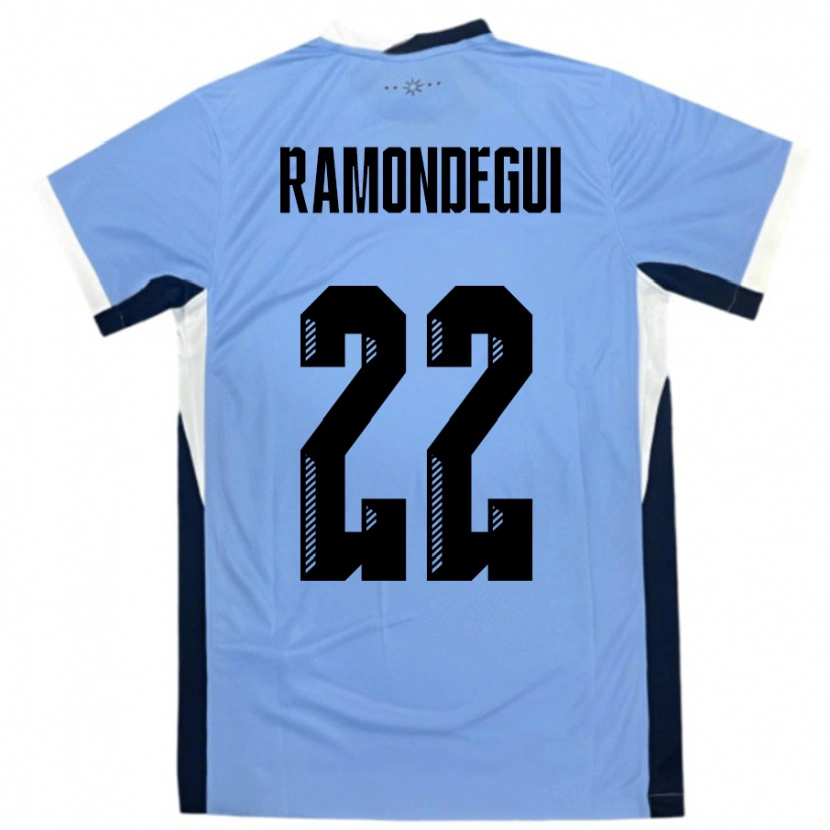 Danxen Femme Maillot Uruguay Sofia Ramondegui #22 Blanc Noir Tenues Domicile 24-26 T-Shirt