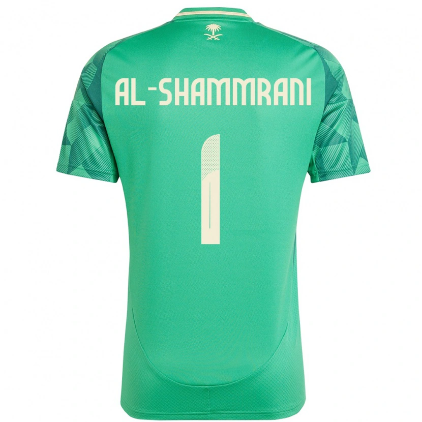 Danxen Femme Maillot Arabie Saoudite Faisal Al-Shammrani #1 Vert Tenues Domicile 24-26 T-Shirt