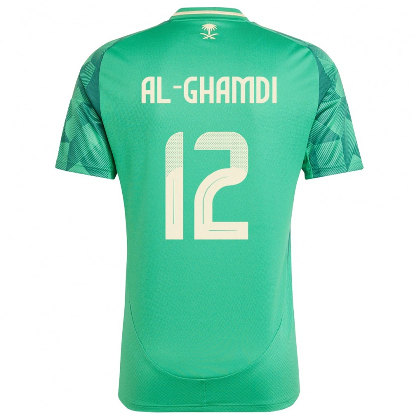 Danxen Femme Maillot Arabie Saoudite Rayan Al-Ghamdi #12 Vert Tenues Domicile 24-26 T-Shirt