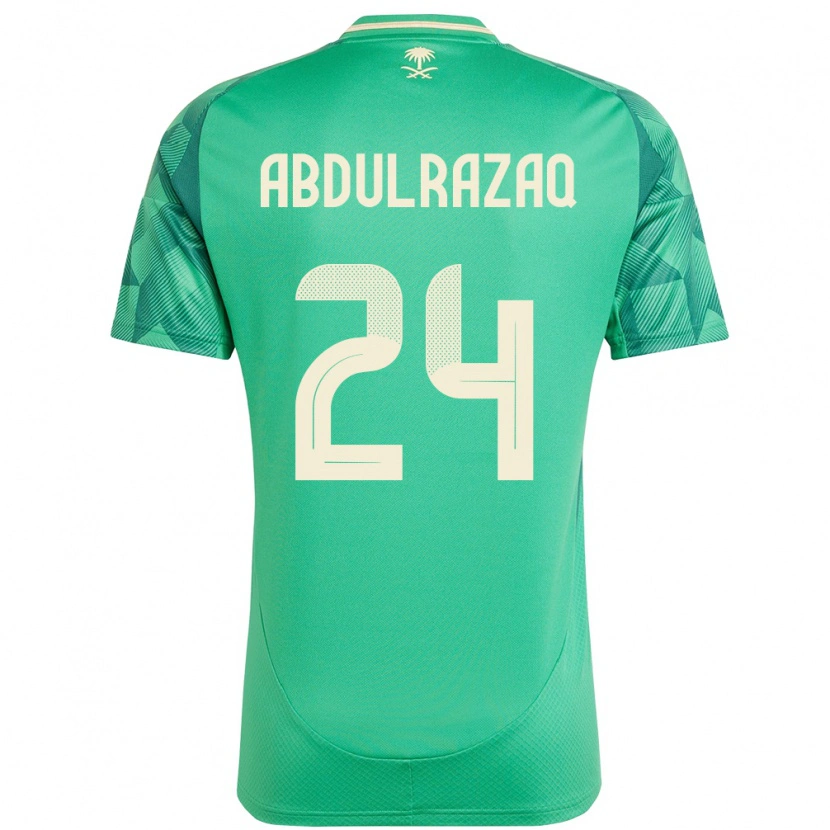 Danxen Femme Maillot Arabie Saoudite Aseel Abdulrazaq #24 Vert Tenues Domicile 24-26 T-Shirt
