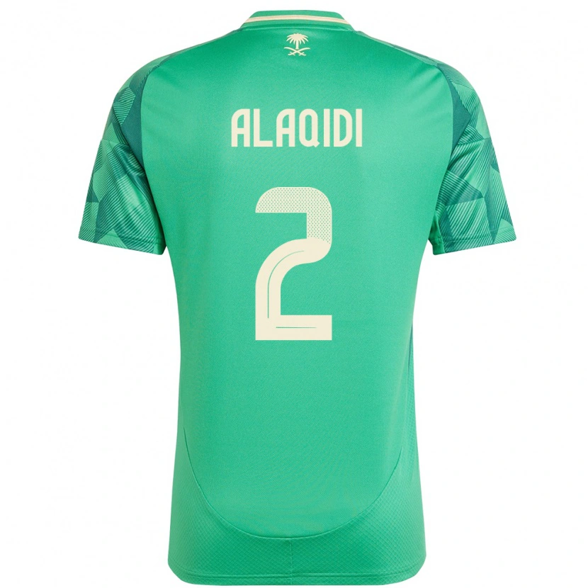 Danxen Femme Maillot Arabie Saoudite Nawaf Alaqidi #2 Vert Tenues Domicile 24-26 T-Shirt