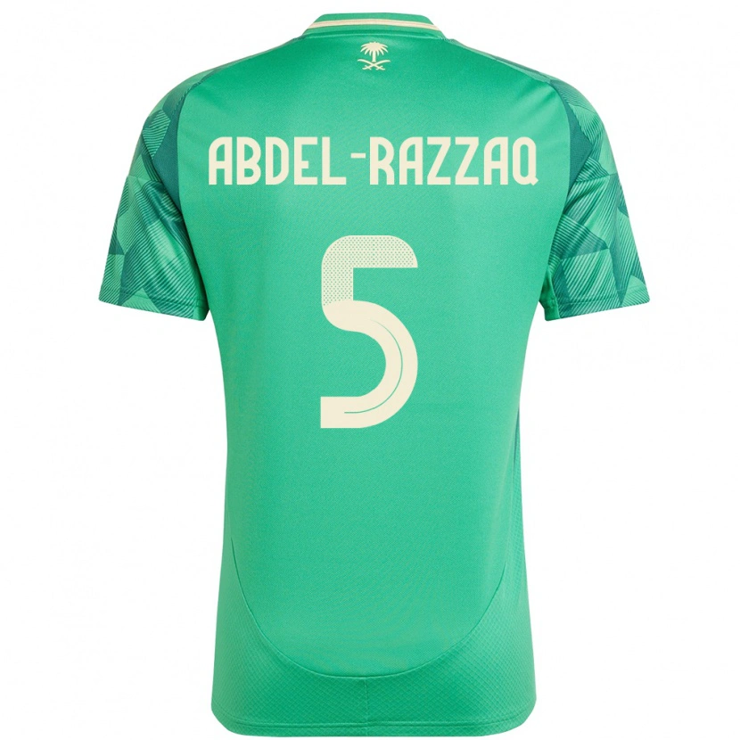 Danxen Femme Maillot Arabie Saoudite Lana Abdel Razzaq #5 Vert Tenues Domicile 24-26 T-Shirt