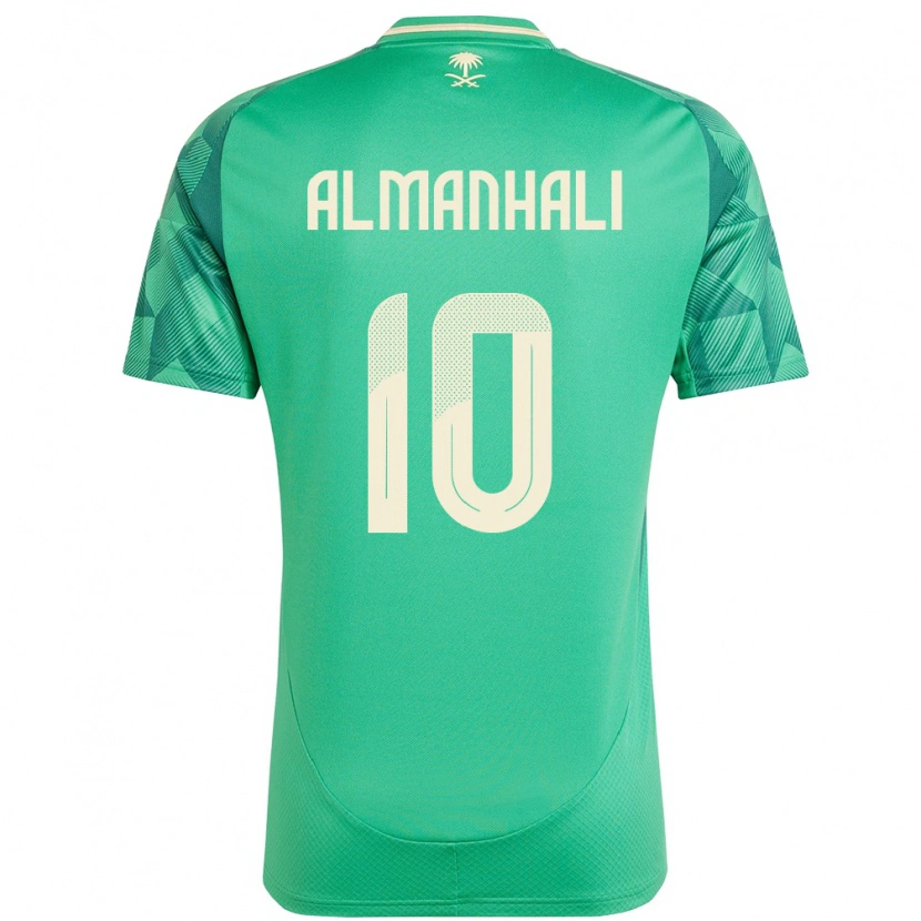 Danxen Femme Maillot Arabie Saoudite Suwailem Almanhali #10 Vert Tenues Domicile 24-26 T-Shirt