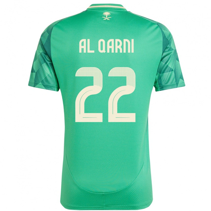 Danxen Femme Maillot Arabie Saoudite Fawaz Al Qarni #22 Vert Tenues Domicile 24-26 T-Shirt