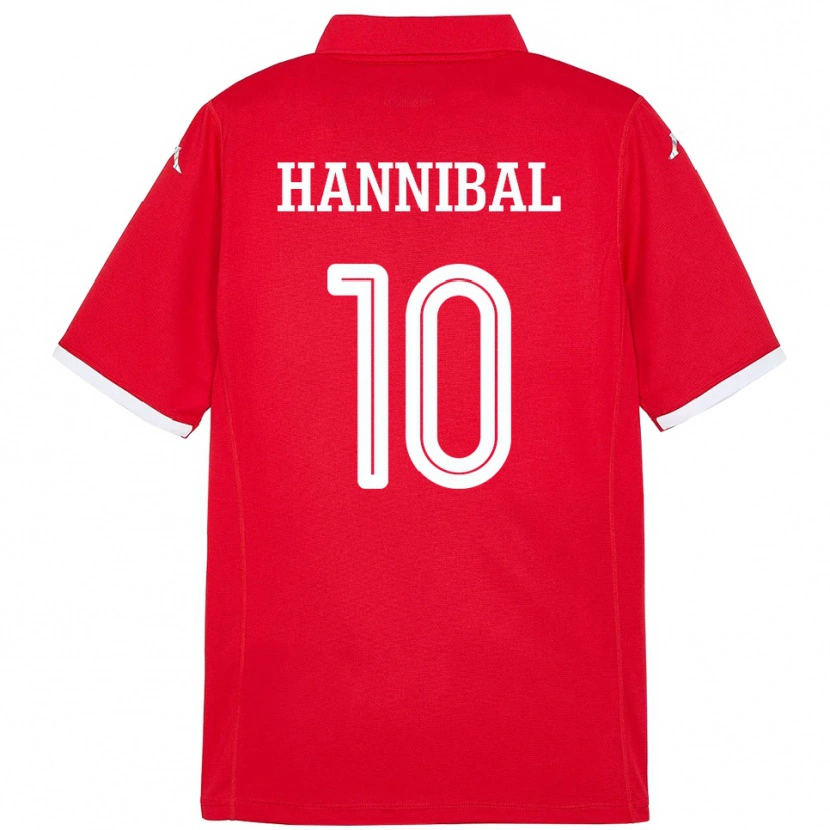 Danxen Femme Maillot Tunisie Hannibal #10 Rouge Tenues Domicile 24-26 T-Shirt