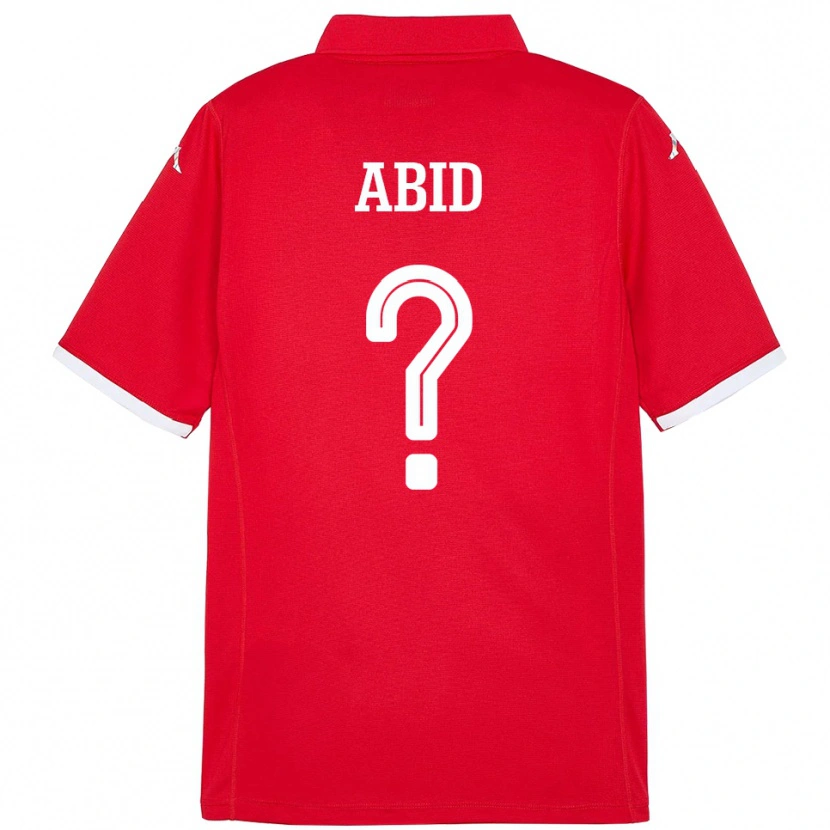 Danxen Femme Maillot Tunisie Oussama Abid #0 Rouge Tenues Domicile 24-26 T-Shirt