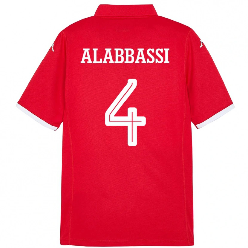 Danxen Femme Maillot Tunisie Chaima Alabbassi #4 Rouge Tenues Domicile 24-26 T-Shirt