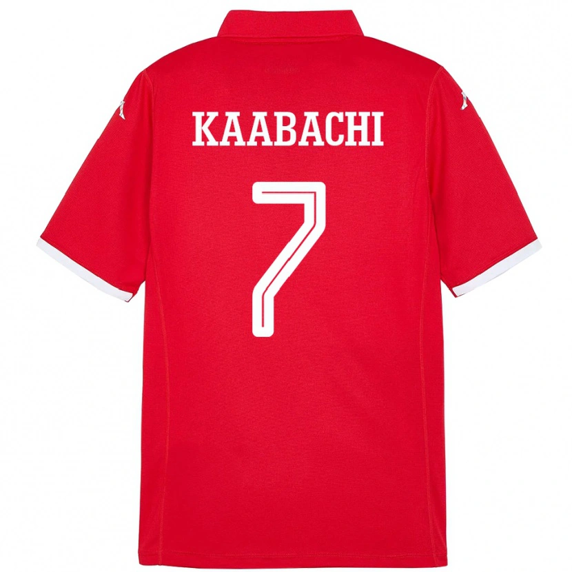 Danxen Femme Maillot Tunisie Ella Kaabachi #7 Rouge Tenues Domicile 24-26 T-Shirt