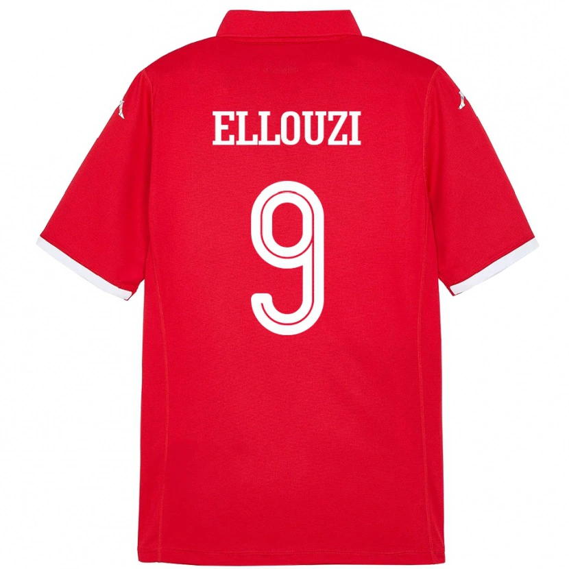 Danxen Femme Maillot Tunisie Sabrine Ellouzi #9 Rouge Tenues Domicile 24-26 T-Shirt