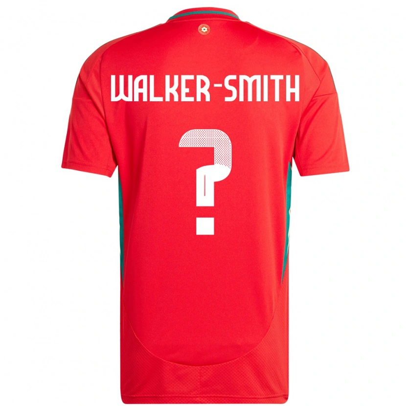 Danxen Femme Maillot Pays De Galles Charlie Walker-Smith #0 Rouge Tenues Domicile 24-26 T-Shirt