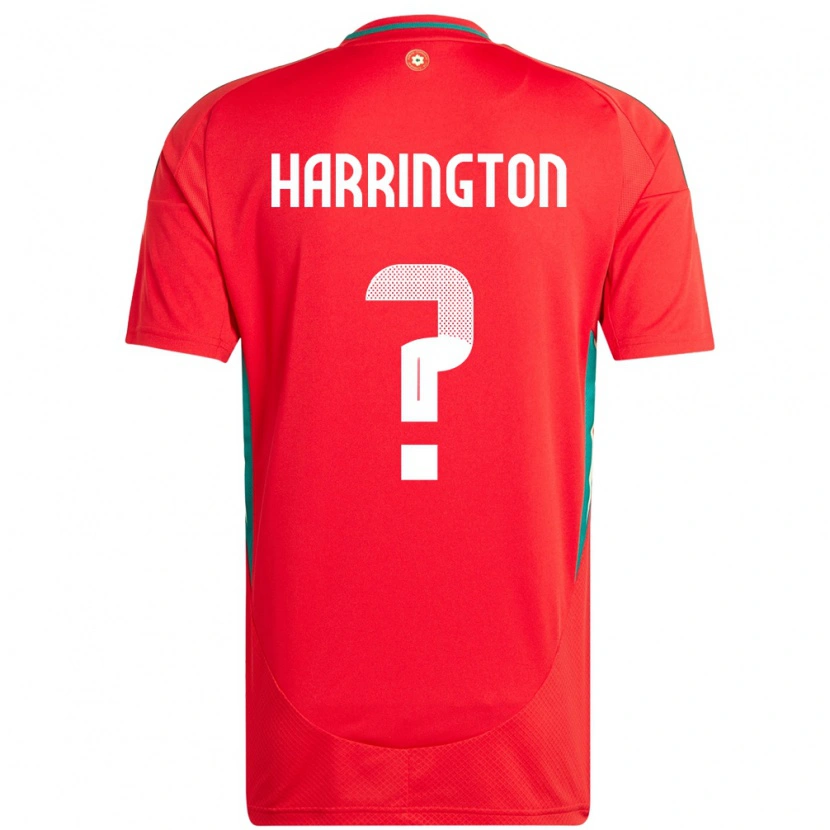 Danxen Femme Maillot Pays De Galles Theo Harrington #0 Rouge Tenues Domicile 24-26 T-Shirt
