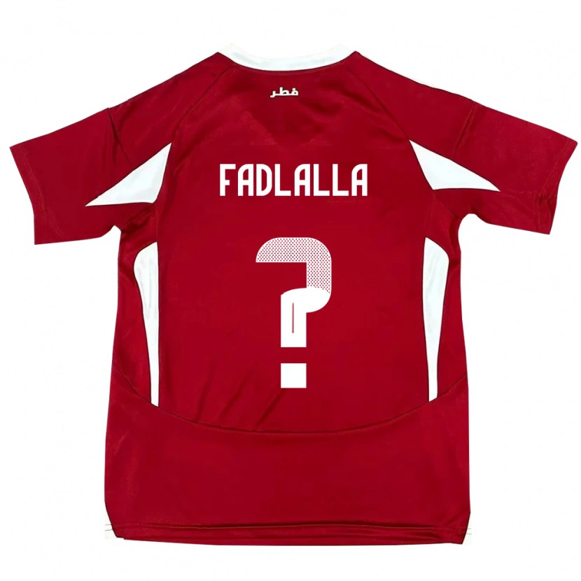 Danxen Femme Maillot Qatar Saifeldeen Fadlalla #0 Rouge Tenues Domicile 24-26 T-Shirt