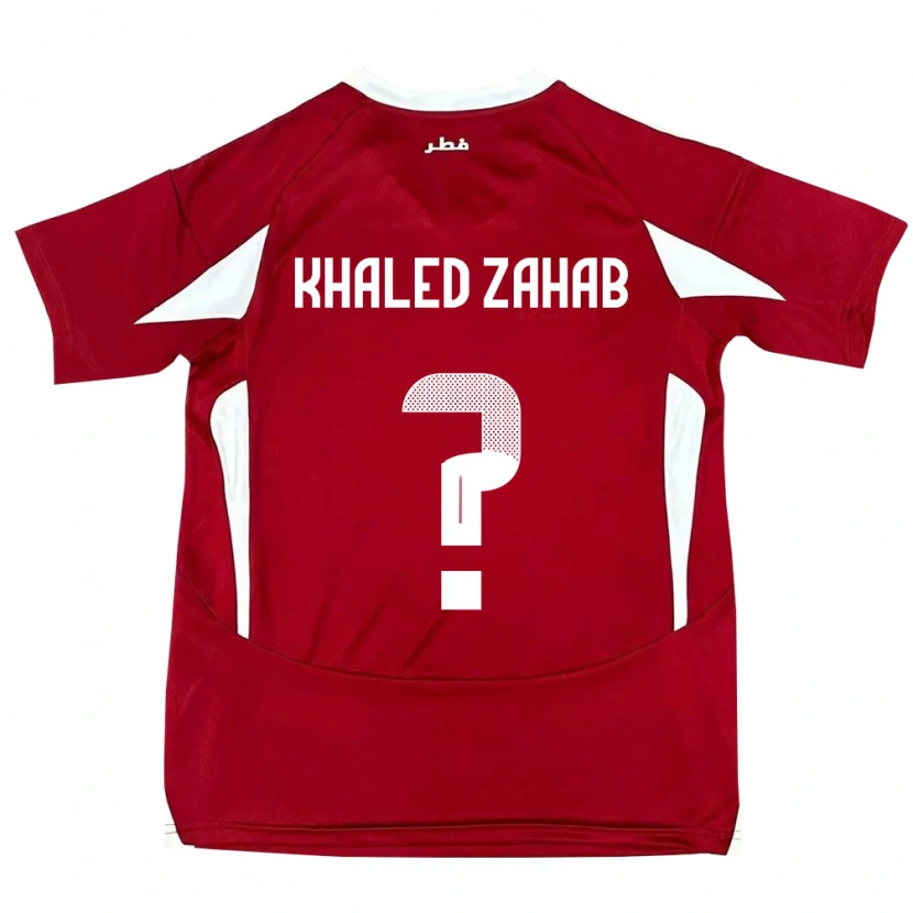 Danxen Femme Maillot Qatar Abdelrahman Khaled Zahab #0 Rouge Tenues Domicile 24-26 T-Shirt