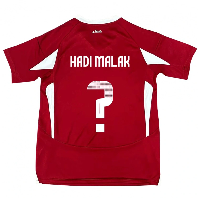 Danxen Femme Maillot Qatar Karam Hadi Malak #0 Rouge Tenues Domicile 24-26 T-Shirt