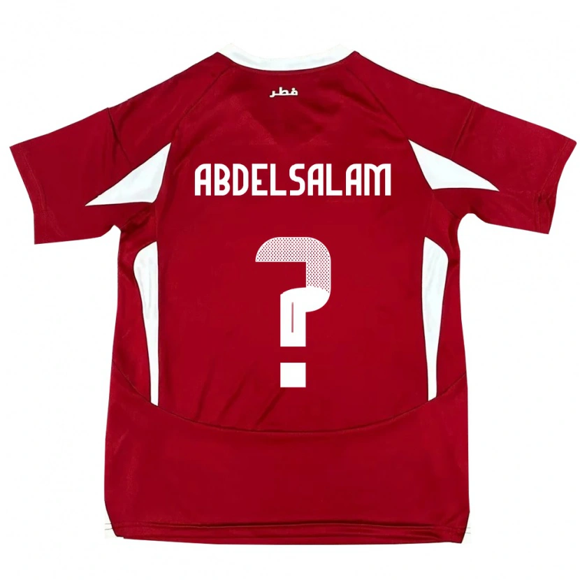 Danxen Femme Maillot Qatar Nasser Abdelsalam #0 Rouge Tenues Domicile 24-26 T-Shirt