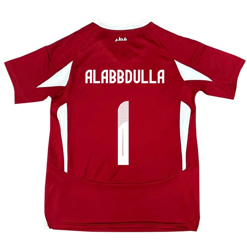 Danxen Femme Maillot Qatar Latifa Alabbdulla #1 Rouge Tenues Domicile 24-26 T-Shirt