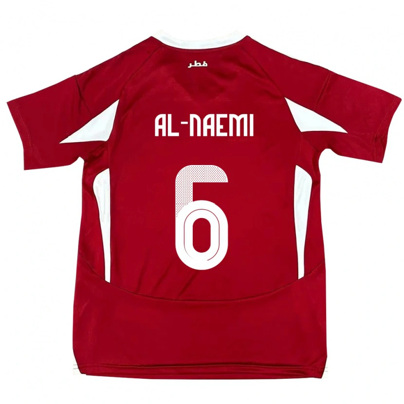 Danxen Femme Maillot Qatar Reem Al Naemi #6 Rouge Tenues Domicile 24-26 T-Shirt